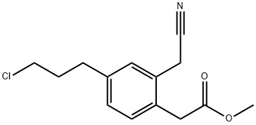 Methyl 4-(3-chloropropyl)-2-(cyanomethyl)phenylacetate Structural