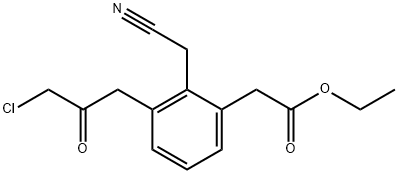 Ethyl 3-(3-chloro-2-oxopropyl)-2-(cyanomethyl)phenylacetate Structural