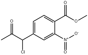 Methyl 4-(1-chloro-2-oxopropyl)-2-nitrobenzoate Structural