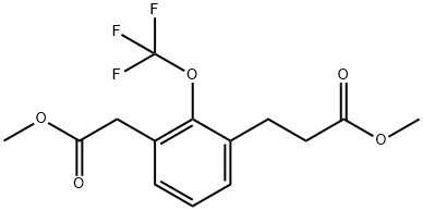 Methyl 3-(3-methoxy-3-oxopropyl)-2-(trifluoromethoxy)phenylacetate Structural