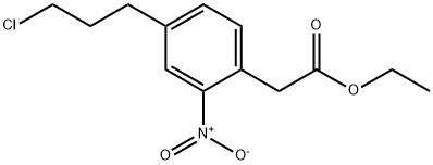 Ethyl 4-(3-chloropropyl)-2-nitrophenylacetate Structural