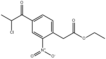 Ethyl 4-(2-chloropropanoyl)-2-nitrophenylacetate Structural