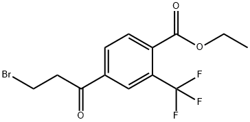 Ethyl 4-(3-bromopropanoyl)-2-(trifluoromethyl)benzoate Structural