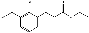 Ethyl 3-(chloromethyl)-2-mercaptophenylpropanoate Structural