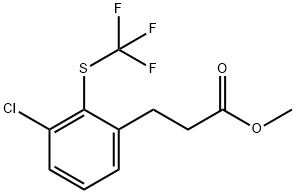 Methyl 3-(3-chloro-2-(trifluoromethylthio)phenyl)propanoate Structural