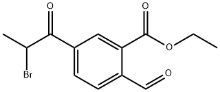 Ethyl 5-(2-bromopropanoyl)-2-formylbenzoate Structural