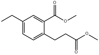 Methyl 5-ethyl-2-(3-methoxy-3-oxopropyl)benzoate Structural