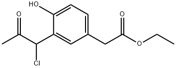 Ethyl 3-(1-chloro-2-oxopropyl)-4-hydroxyphenylacetate Structural