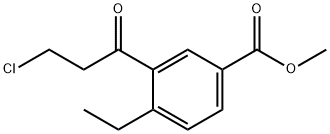 Methyl 3-(3-chloropropanoyl)-4-ethylbenzoate Structural