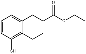 Ethyl 2-ethyl-3-mercaptophenylpropanoate Structural
