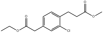 Ethyl 3-chloro-4-(3-methoxy-3-oxopropyl)phenylacetate Structural