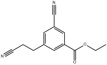 Ethyl 3-cyano-5-(2-cyanoethyl)benzoate Structural