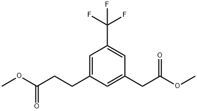 Methyl 3-(3-methoxy-3-oxopropyl)-5-(trifluoromethyl)phenylacetate Structural