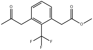Methyl 3-(2-oxopropyl)-2-(trifluoromethyl)phenylacetate Structural