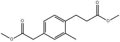 Methyl 4-(3-methoxy-3-oxopropyl)-3-methylphenylacetate Structural
