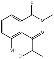 Methyl 2-(2-chloropropanoyl)-3-mercaptobenzoate Structural