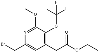 Ethyl 6-(bromomethyl)-2-methoxy-3-(trifluoromethoxy)pyridine-4-acetate Structural