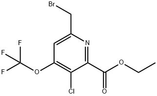Ethyl 6-(bromomethyl)-3-chloro-4-(trifluoromethoxy)pyridine-2-carboxylate Structural