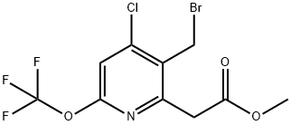 Methyl 3-(bromomethyl)-4-chloro-6-(trifluoromethoxy)pyridine-2-acetate Structural