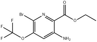 Ethyl 5-amino-2-bromo-3-(trifluoromethoxy)pyridine-6-carboxylate Structural