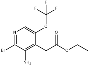 Ethyl 3-amino-2-bromo-5-(trifluoromethoxy)pyridine-4-acetate Structural