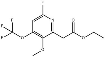 Ethyl 6-fluoro-3-methoxy-4-(trifluoromethoxy)pyridine-2-acetate Structural