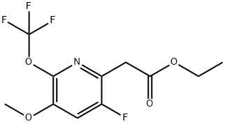 Ethyl 3-fluoro-5-methoxy-6-(trifluoromethoxy)pyridine-2-acetate Structural