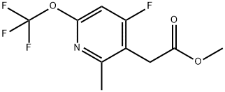 Methyl 4-fluoro-2-methyl-6-(trifluoromethoxy)pyridine-3-acetate Structural