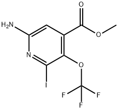 Methyl 6-amino-2-iodo-3-(trifluoromethoxy)pyridine-4-carboxylate Structural