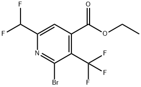 Ethyl 2-bromo-6-(difluoromethyl)-3-(trifluoromethyl)pyridine-4-carboxylate Structural