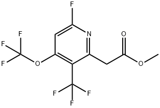 Methyl 6-fluoro-4-(trifluoromethoxy)-3-(trifluoromethyl)pyridine-2-acetate Structural