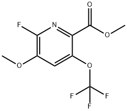 Methyl 2-fluoro-3-methoxy-5-(trifluoromethoxy)pyridine-6-carboxylate Structural