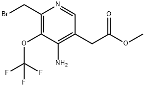 Methyl 4-amino-2-(bromomethyl)-3-(trifluoromethoxy)pyridine-5-acetate Structural