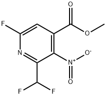 Methyl 2-(difluoromethyl)-6-fluoro-3-nitropyridine-4-carboxylate Structural