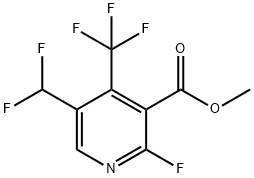 Methyl 5-(difluoromethyl)-2-fluoro-4-(trifluoromethyl)pyridine-3-carboxylate Structural