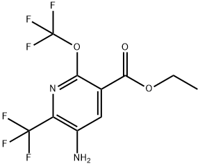 Ethyl 3-amino-6-(trifluoromethoxy)-2-(trifluoromethyl)pyridine-5-carboxylate Structural