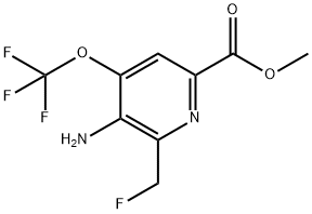 Methyl 3-amino-2-(fluoromethyl)-4-(trifluoromethoxy)pyridine-6-carboxylate Structural