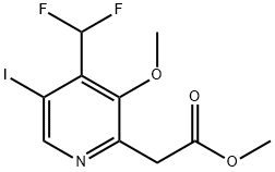 Methyl 4-(difluoromethyl)-5-iodo-3-methoxypyridine-2-acetate Structural