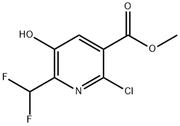 Methyl 2-chloro-6-(difluoromethyl)-5-hydroxypyridine-3-carboxylate Structural