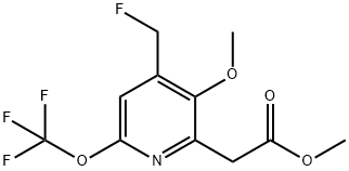 Methyl 4-(fluoromethyl)-3-methoxy-6-(trifluoromethoxy)pyridine-2-acetate Structural