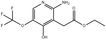 Ethyl 2-amino-4-hydroxy-5-(trifluoromethoxy)pyridine-3-acetate Structural