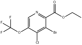 Ethyl 3-bromo-4-chloro-5-(trifluoromethoxy)pyridine-2-carboxylate Structural