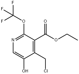 Ethyl 4-(chloromethyl)-5-hydroxy-2-(trifluoromethoxy)pyridine-3-carboxylate Structural