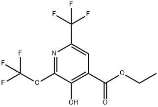 Ethyl 3-hydroxy-2-(trifluoromethoxy)-6-(trifluoromethyl)pyridine-4-carboxylate Structural