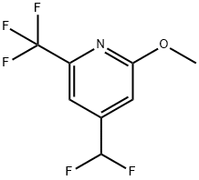 Pyridine, 4-(difluoromethyl)-2-methoxy-6-(trifluoromethyl)- Structural