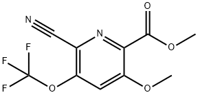 Methyl 2-cyano-5-methoxy-3-(trifluoromethoxy)pyridine-6-carboxylate Structural