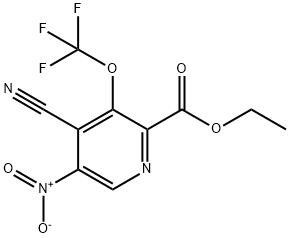 Ethyl 4-cyano-5-nitro-3-(trifluoromethoxy)pyridine-2-carboxylate Structural