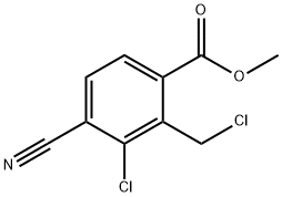 Benzoic acid, 3-chloro-2-(chloromethyl)-4-cyano-, methyl ester Structural