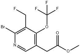 Methyl 2-bromo-3-(fluoromethyl)-4-(trifluoromethoxy)pyridine-5-acetate Structural