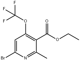Ethyl 6-bromo-2-methyl-4-(trifluoromethoxy)pyridine-3-carboxylate Structural